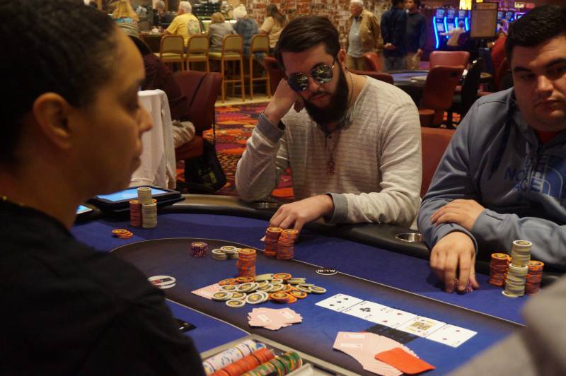 Chip leader Andre Badecker's all-in river bet