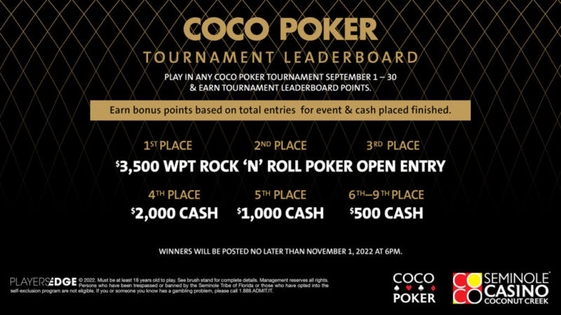 Coco Poker | Seminole Casino Coconut Creek